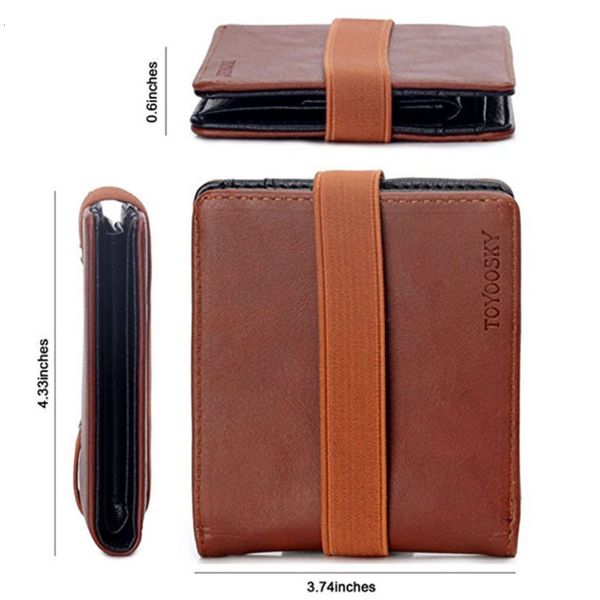 

the wallet fashion card bag leather wallet rfid men's multifunctional wallet, Black