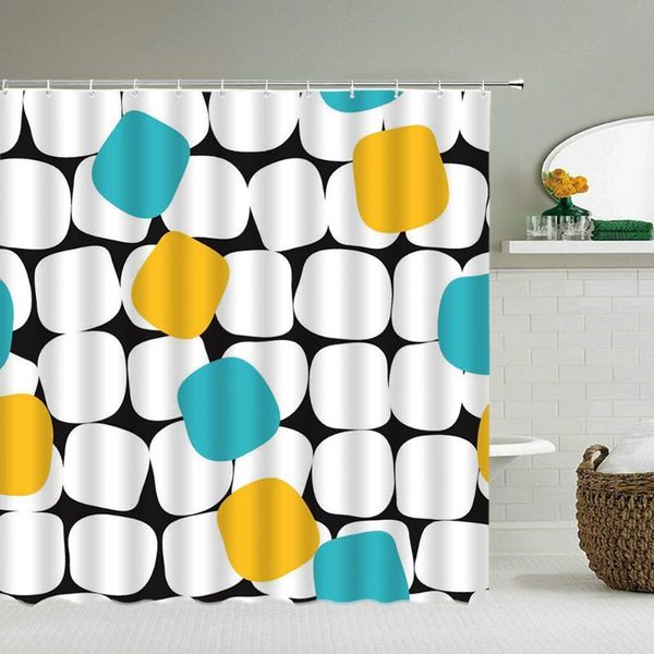 

geometry shower curtains bathroom polyester waterproof curtain modern simplicity printing for