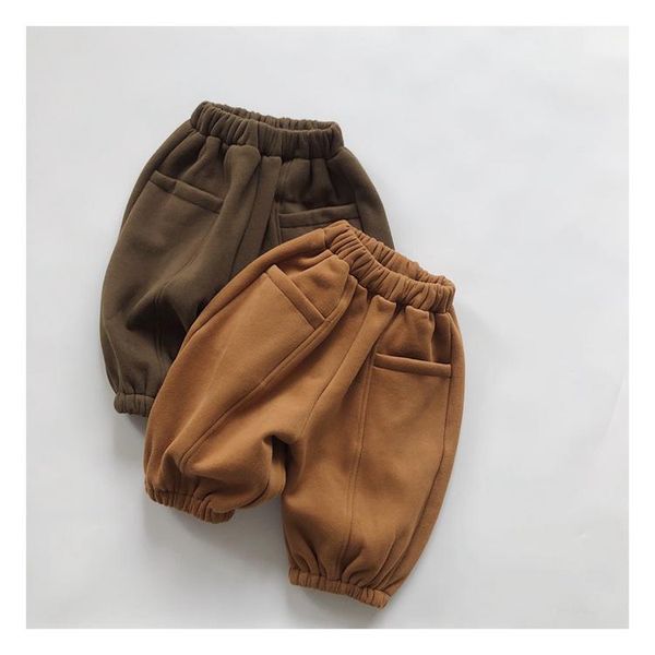 

trousers 2 3 4 5 6 y baby boys winter kids warm bloomers pants toddlers casual loose velvet for boy children, Blue