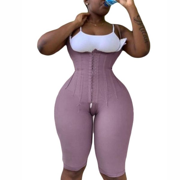 

women's shapers women' corset bust knee length skims high compression garment with thin straps bbl fajas colombianas post origi, Black;white