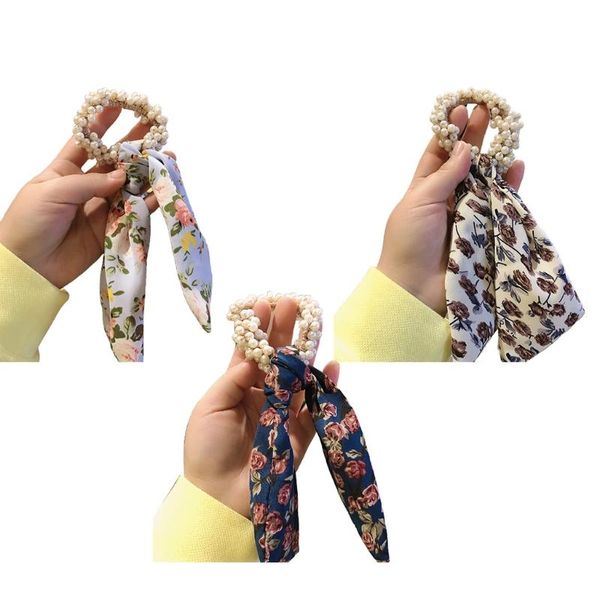 

hair clips & barrettes elastic holder sweet headwear floral pattern headpiece modern girls daily accessory messy buns ornaments, Golden;silver