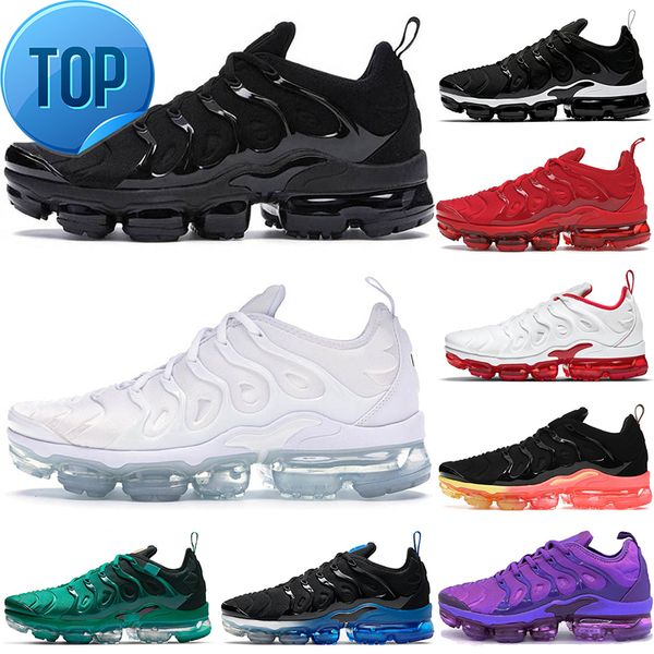 

wholesale tn plus running shoes for men women triple black white cherry fresh atlanta hyper blue 031 bred pure platinum mens trainers sport