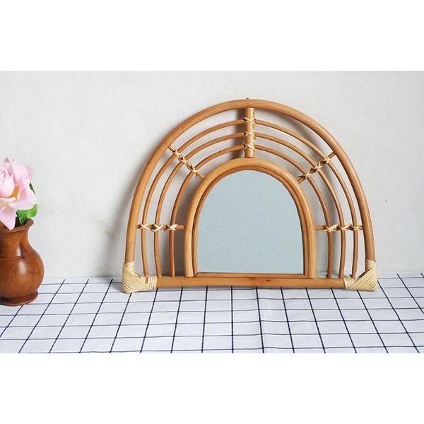 

rattan wall mirror innovative art decor dressing makeup mirrors for entryways 37mf