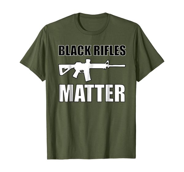 

black rifles matter t-shirt - ar-15 - support 2nd amendment, White;black