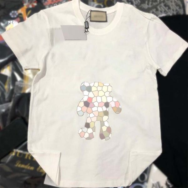 

women t shirt casual short sleeve fashion loose oversize black white bear tees summer clothes streetwear