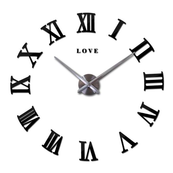 

wall clocks quartz large clock 3d diy acrylic mirror roman numbers clockswall sticker for living room unique gift