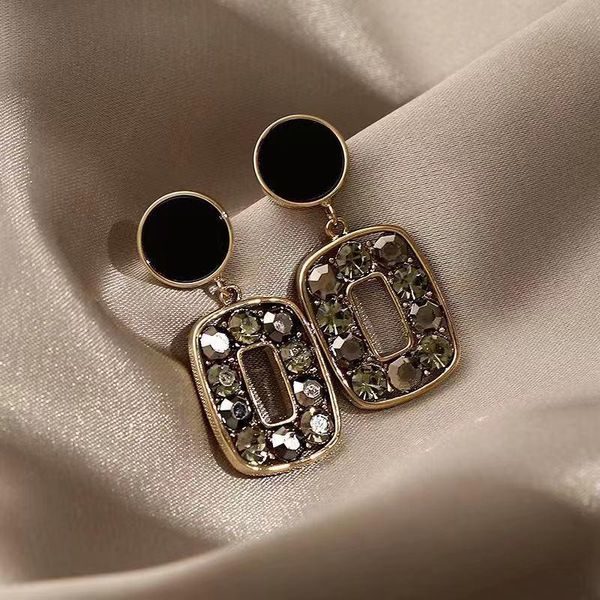 

dangle & chandelier retro hong kong style earrings 2021 trend high-end korean personality hollow out exquisite women jewelry, Silver