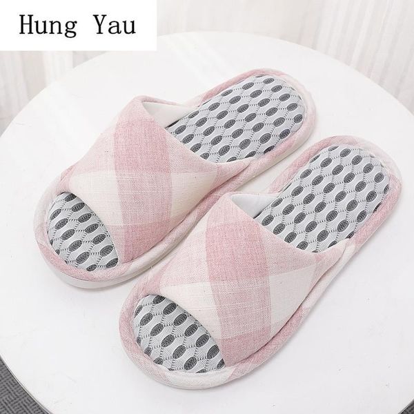 

slippers women flips flops 2021 winter autumn shoes fashion gingham platform female slides non-slip flat indoor, Black