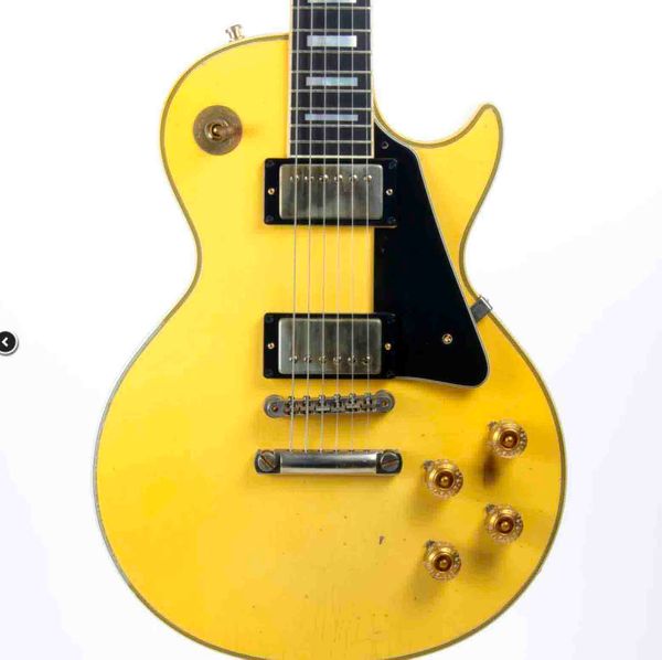 

custom heavyrelicrandyrhoads antique electric guitar in white cream color