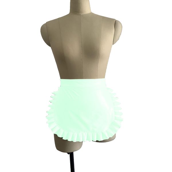 Candy Color Lovely Lolita Maid Accessori Cosplay Grembiule increspato in stile giapponese Ladies Grembiule in PVC carino Novità Puntelli di Halloween