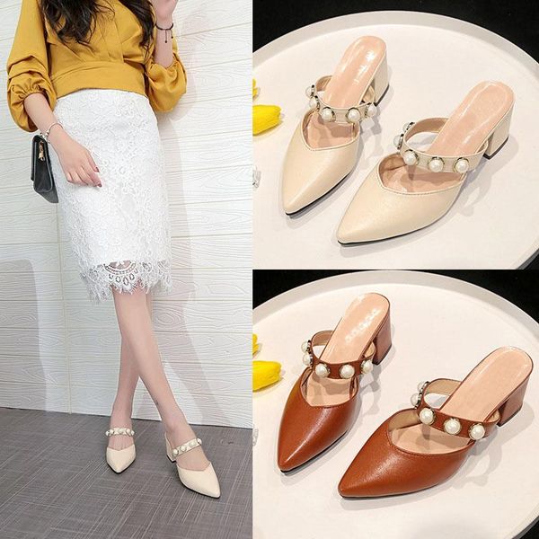 

slippers fashion ladies women shoes flats woman sandals slides flip flops pearl outside spring, Black
