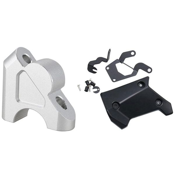 

set motorcycle accessories: 1 handle bar clamp raised handlebar mount riser & guard protector upper frame handlebars