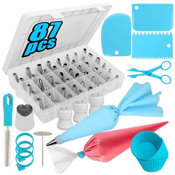 

baking & pastry tools 87 pcs cake decorating mouth tool set squeezing cream accessories decoration