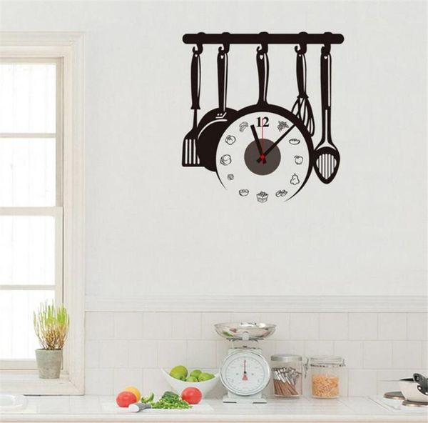 

wall clocks creative diy kitchenware cartoon sticker large decorative children home decor big kids clock a2180c