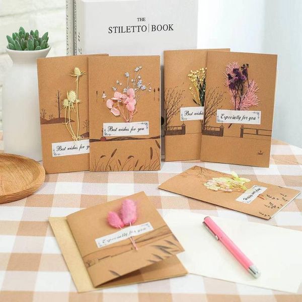 

greeting cards ieysf handmade with real flower & extra blank paper