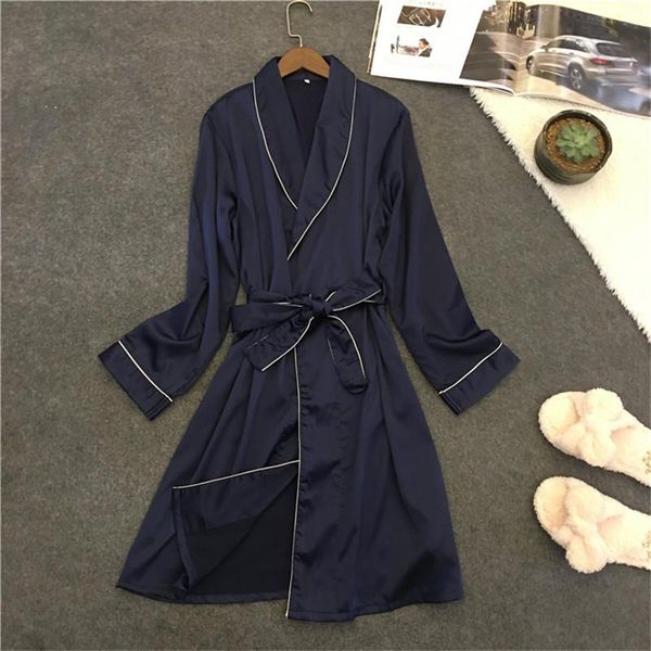 

women's sleepwear foply brand nightwear robes long sleeve bathrobes for bridesmaids wedding summer home wear robe, Black;red