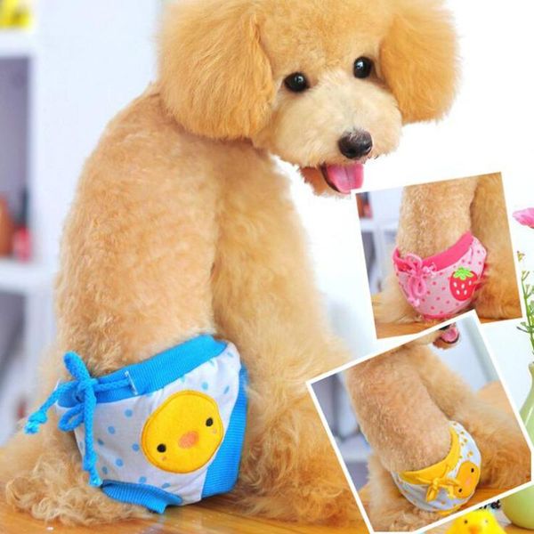 Cão vestuário bonito feminino fêmea calças fisiológicas calções sanitárias calcinhas cuecas segurança respirável roupa interior cachorrinho