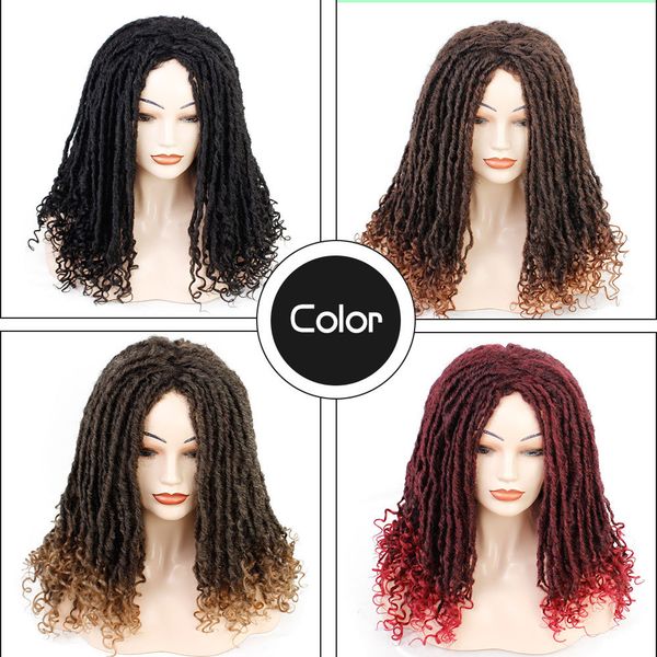 19 polegadas Baixa Braid Synthetic Wig Dreadlocks Wigs para Mulheres Negras 3130L