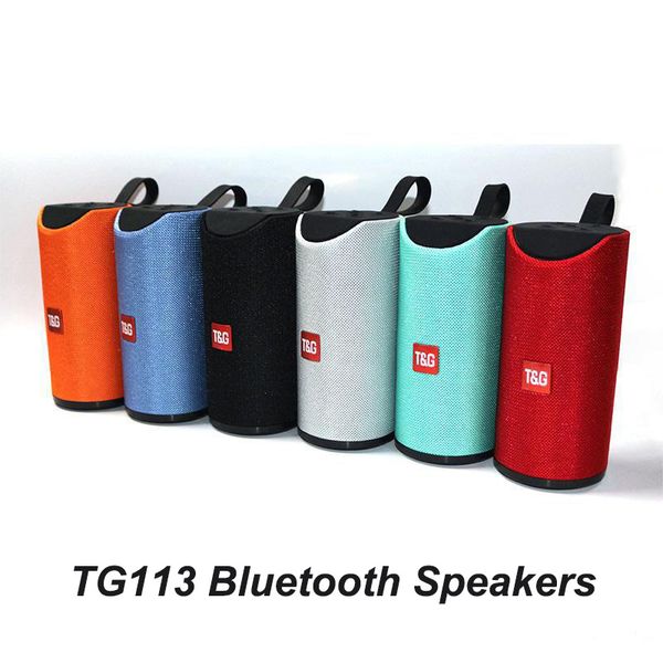 

tg113 loudspeaker bluetooth wireless speakers subwoofers hands call profile stereo bass support tf usb card aux line in hi-fi loud speaker t