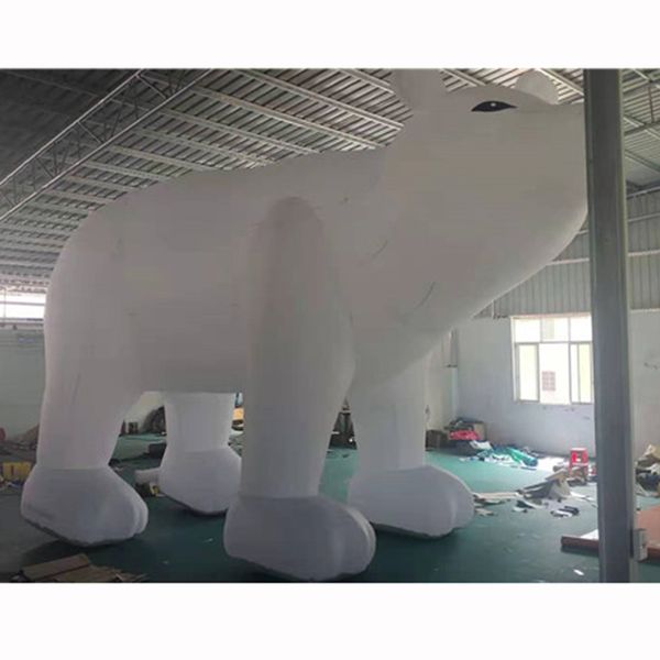 

outdoor large inflatable white polar bear cartoons bears animal model replica advertising product with blower for christmas decoration