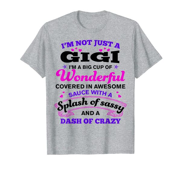 

gigi a big cup of wonderful funny gift white t-shirt, White;black