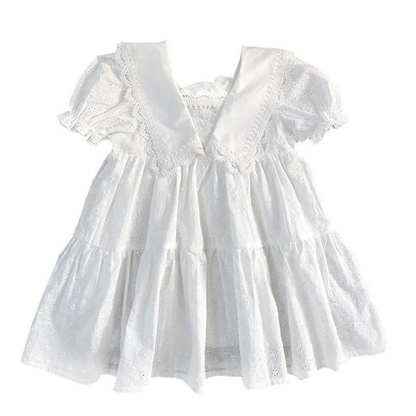 

summer dresses girls fashion white dress kids lace floral cotton children clothing girl's, Red;yellow