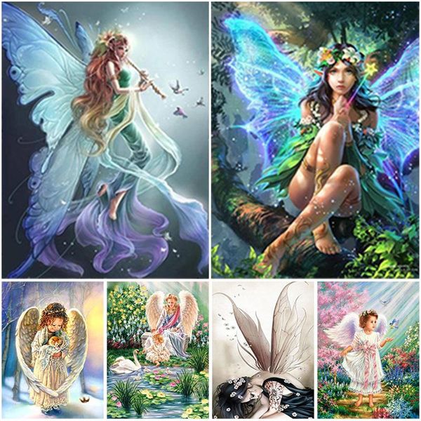 

diamond painting 5d angel diy embroidery girl full square drill mosaic cartoon picture of rhinestones home decoration