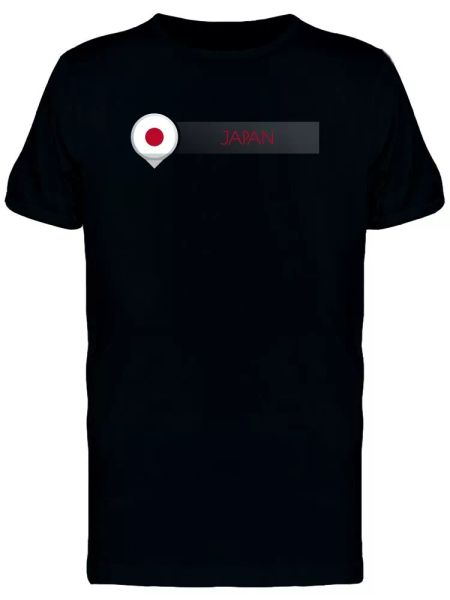 

cool map point japan flag men's tee -image by shutterstock, White;black