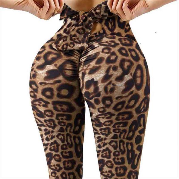 

leopard clothes high waist long women legging pants fitness workout push up leggins, Black