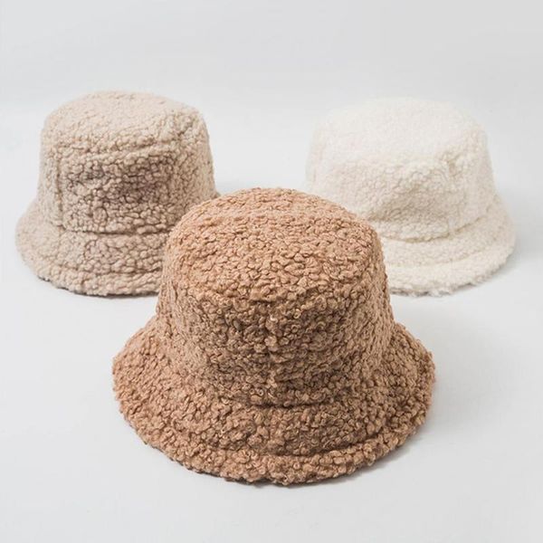 

beanie/skull caps 2021 autumn winter warm thicken all-match women solid color bucket hat fisherman cap, Blue;gray