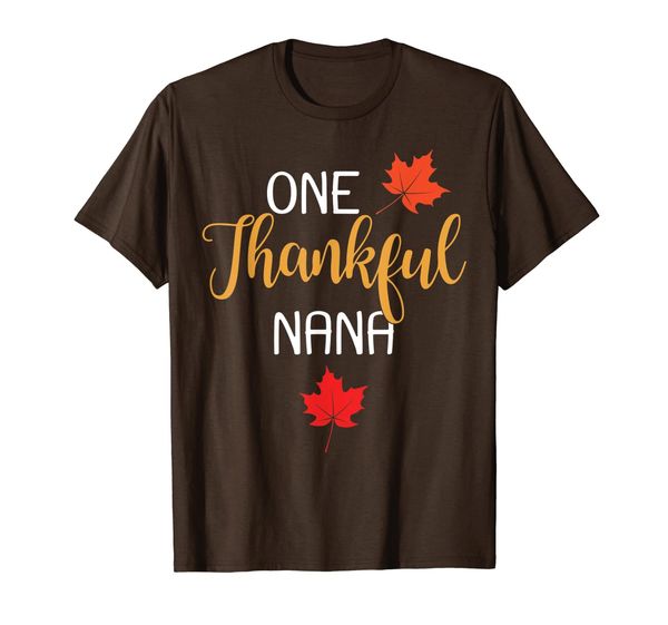 

one thankful nana thanksgiving day family matching gift t-shirt, White;black