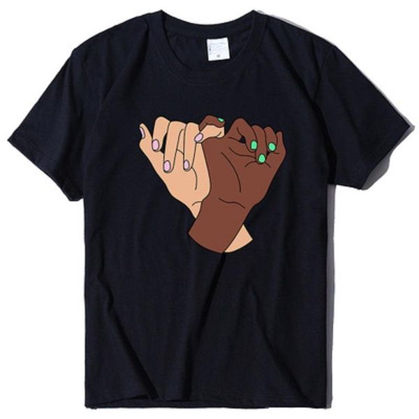 

women's t-shirt black live matter ,refused to discrimination,friendship ,equality, human rights graphic tee arrival vintage unisex, White