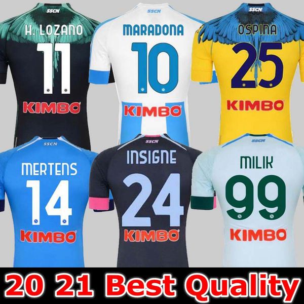 

20 21 napoli special soccer jersey naples football shirt 2021 koulibaly camiseta de fÃºtbol insigne milik maillots h.lozano mertens men kids, Black;yellow