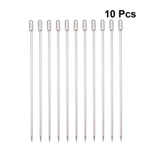 

Pcs 304 Stainless Steel Picks Reusable Cylinder Shaped Cocktail Dessert For Dinner Party BBQ (Silver) Forks