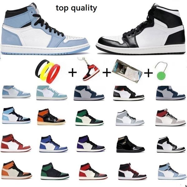 

dunks jumpman 1 basketball shoes 1s for men women sports sneakers high dark mocha black metallic gold unc light smoke grey chicago royal toe