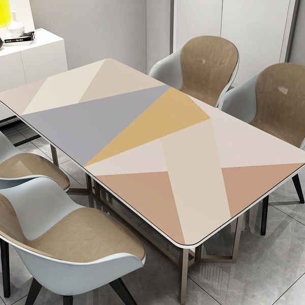 

[leather table mat] geometric tv cabinet dining cushion tea tablecloth waterproof oil-proof heat resistant pvc cloth