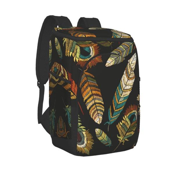 

feather insulated picnic backpack thermo beer cooler bags refrigerator for women kids thermal bag outdoor hiking