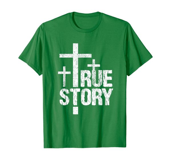 

christian easter shirt true story jesus, White;black