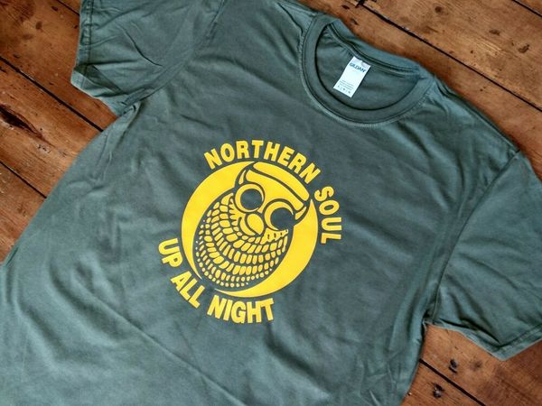 

northern soul laced all night owl t-shirt-all sizes and colours, White;black