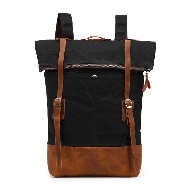 

backpack men's 2021 fashion vintage canvas bag travel large capacity laptop