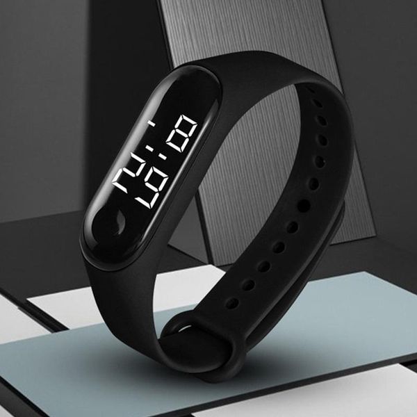 

wristwatches 2021 fashion touch screen led digital watches men casual sports bracelet white electronic montre homme, Slivery;brown