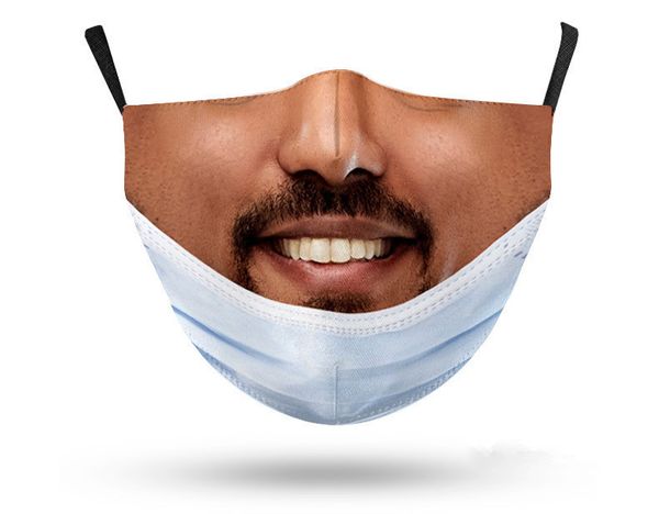 

high-quality masks tiktok funny face spoof simulation printing protective mask