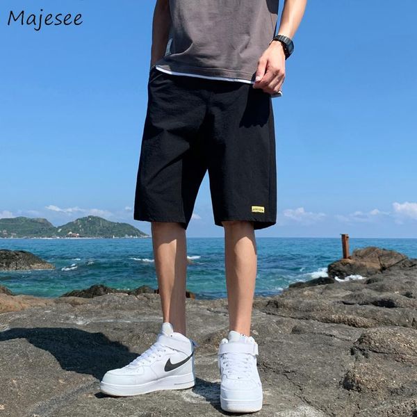 

men's shorts board men summer breathable half trousers all-match oversize loose straight jogger teens korean fashion male beach-shorts, White;black