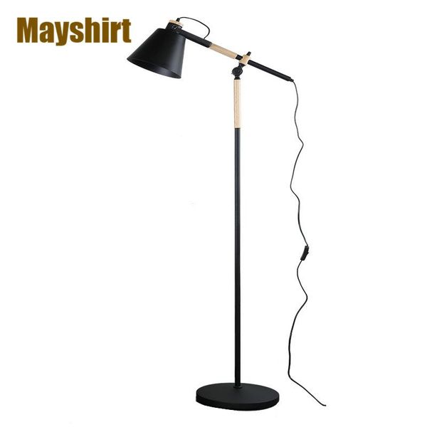 

nordic iron wood floor lamps modern simple wooden standing light for living room bedroom el office tall metal lights
