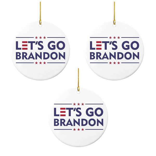 Lets Go Brandon Sign for Xmas Tree Decor Housewarming Ideas Ciondolo regalo