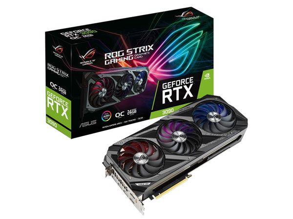 

rog strix rtx3090 o24g gaming graphics cards asus pc nvidia gpu computer 1890mhz 19500mhz gddr6x for btc mining