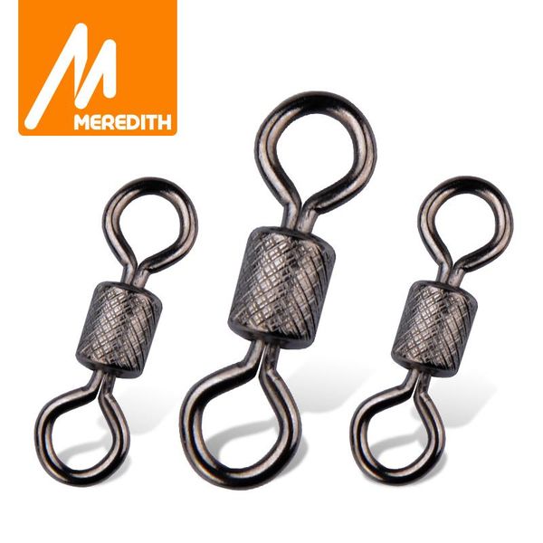 

50pcs fishing swivel ball bearing solid ring connector rolling for sea accessories hooks