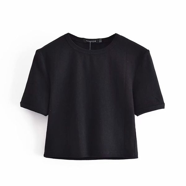 

women o-neck short sleeve basic style t-shirt female fashion casual clothes 210517, White