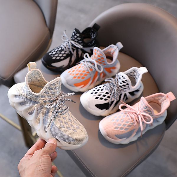 

2021 Summer Infant Toddler Shoes Baby Girls Boys Sneaker Mesh Breathable Kids Casual Style Sports Shoes Outdoor Children Shoes, Black
