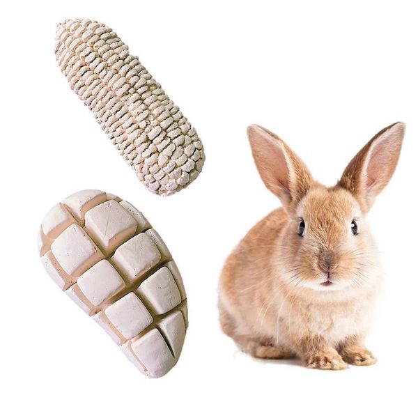 

small animal supplies 2pcs hamster chew toy fruits shaped chinchilla teeth grinding stone calcium animals molar for guinea pigs